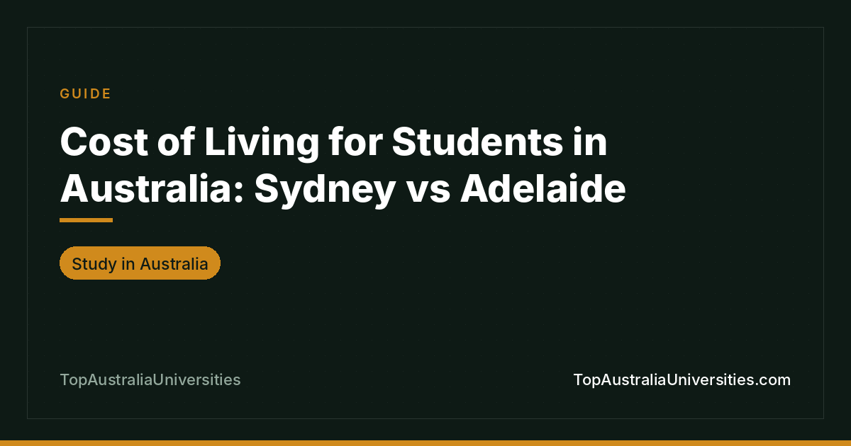 Cost of Living for Students in Australia: Sydney vs Adelaide