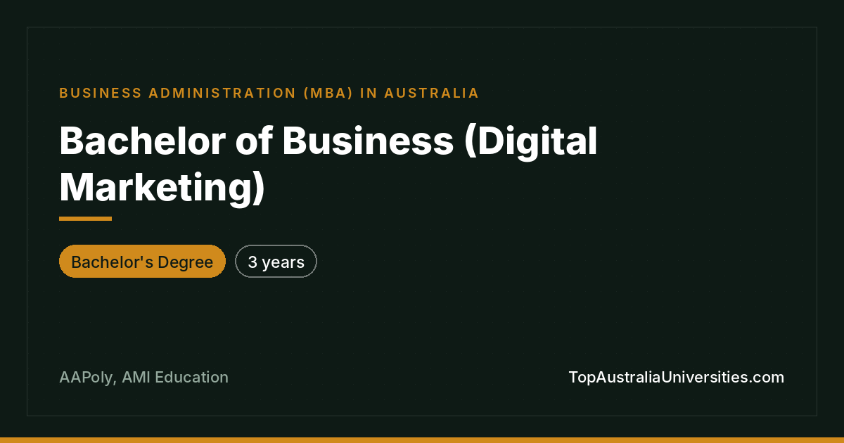 Bachelor of Business (Digital Marketing) at AAPoly