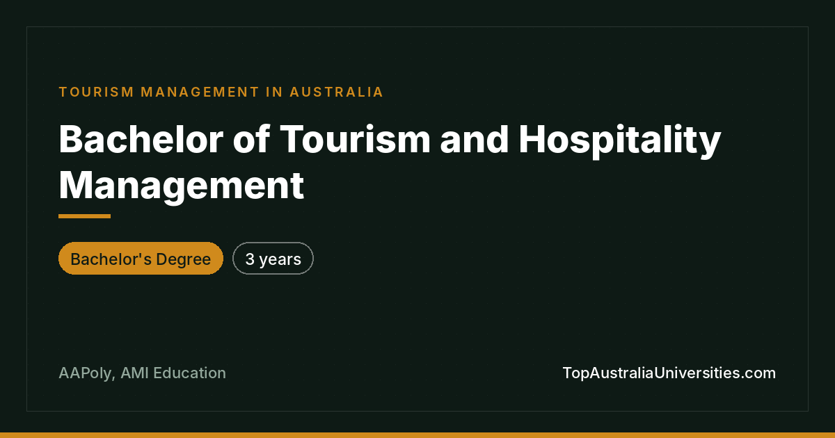 Bachelor of Tourism and Hospitality Management
