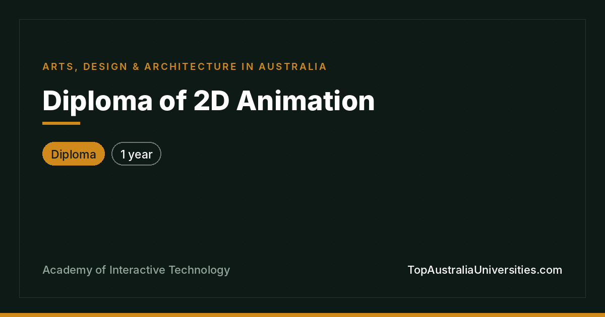 Diploma of 2D Animation at AIT