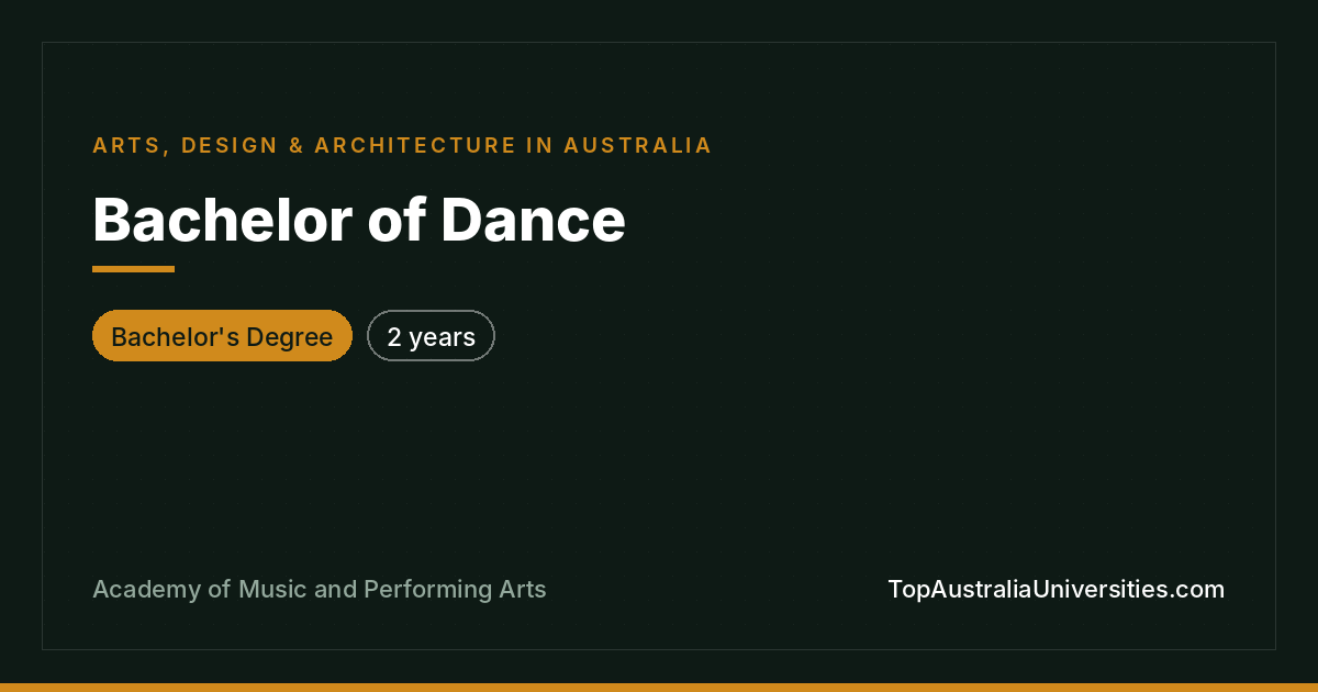 Bachelor of Dance | AMPA | 2-Year Degree