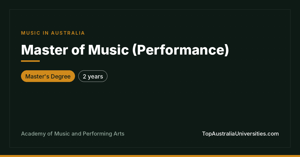 Master of Music (Performance) | AMPA