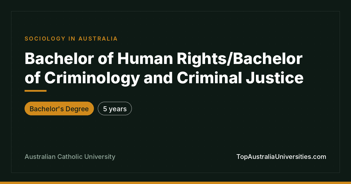 Bachelor of Human Rights/Criminology Degree