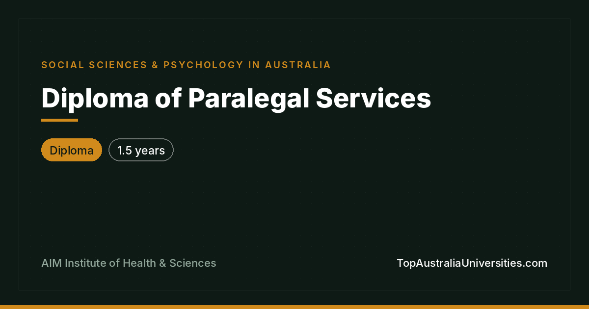 Diploma of Paralegal Services at AIM Institute