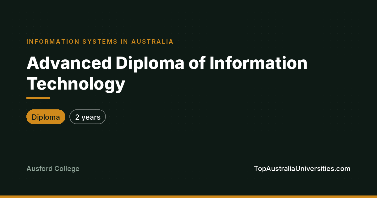 Advanced Diploma of Information Technology at Ausford Colleg