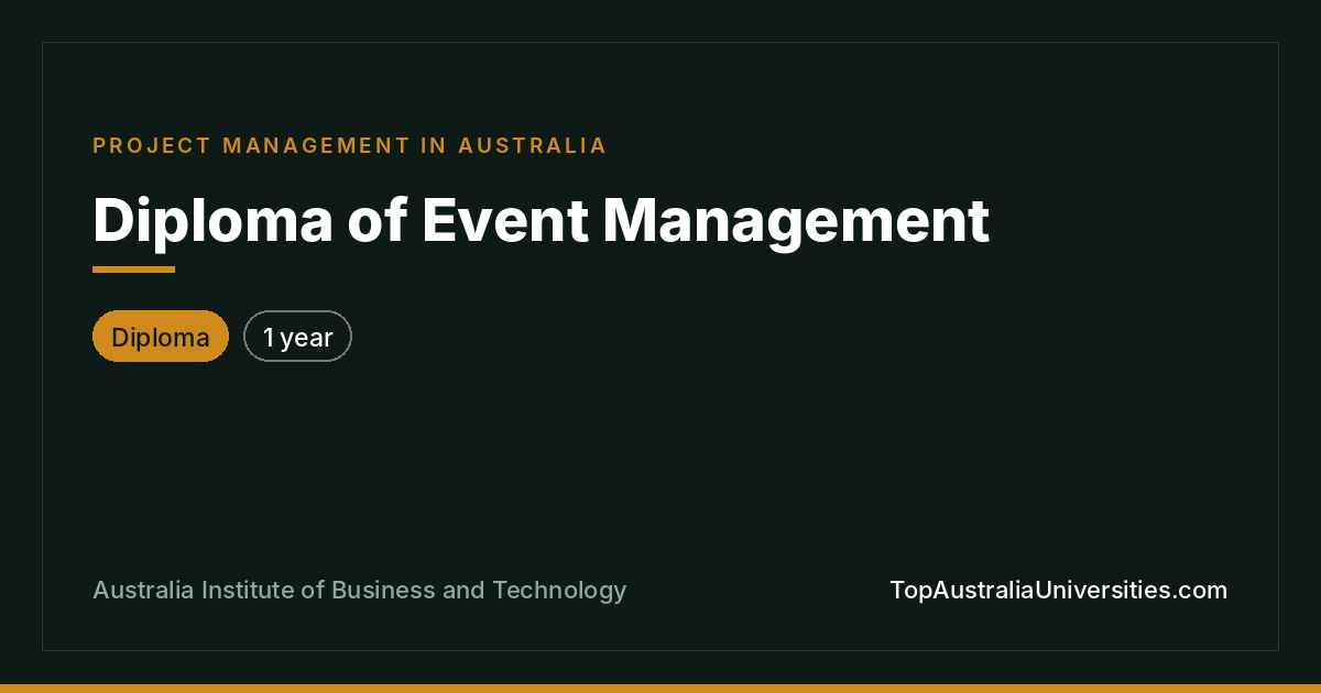 Diploma of Event Management | AIBT