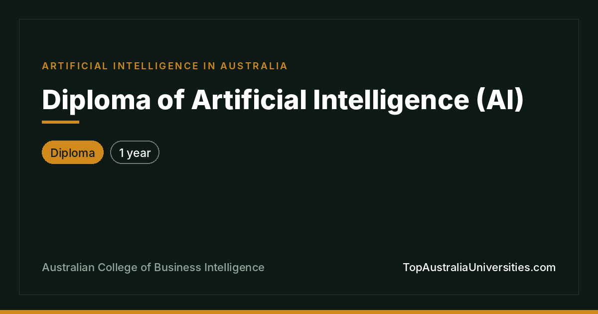 Diploma of Artificial Intelligence | ACBI