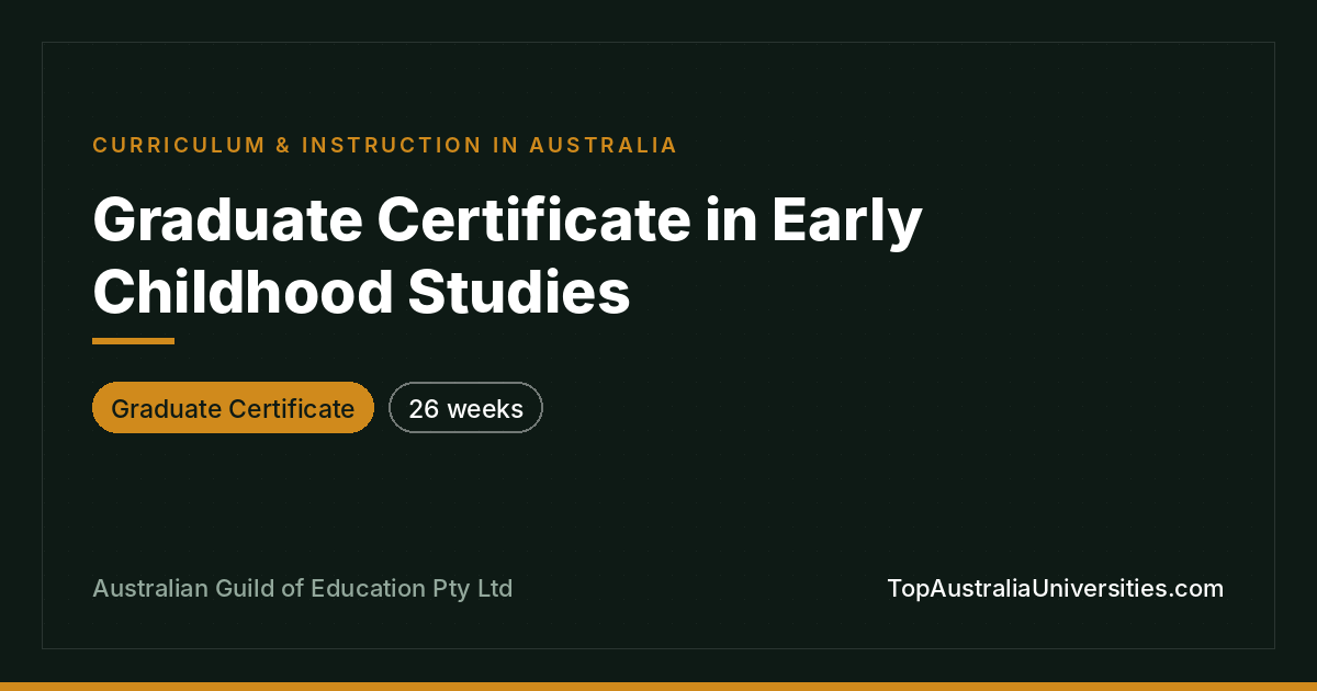 Graduate Certificate in Early Childhood Studies