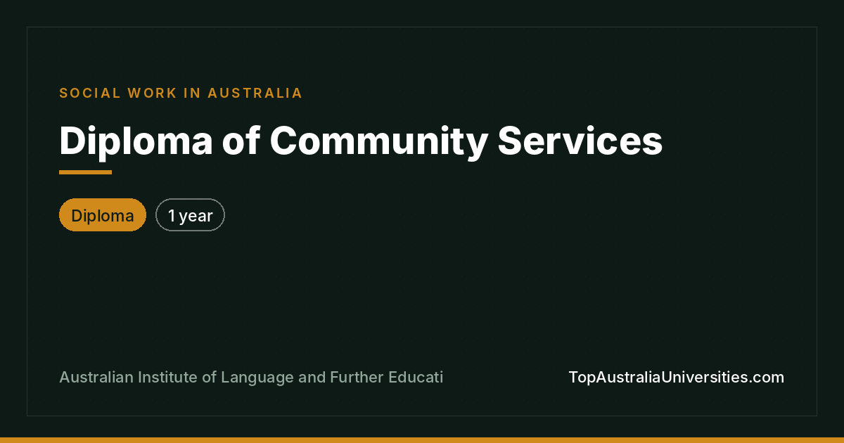 Diploma of Community Services | AILFE