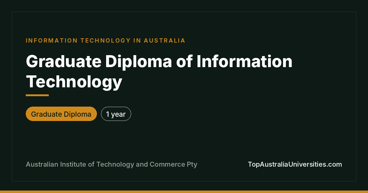 Graduate Diploma of Information Technology