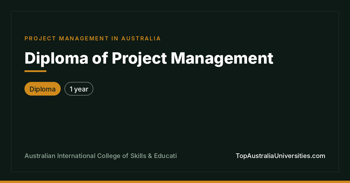 Diploma of Project Management | Course Guide