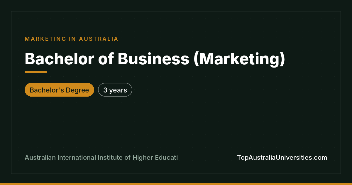 Bachelor of Business (Marketing) | AIIHE