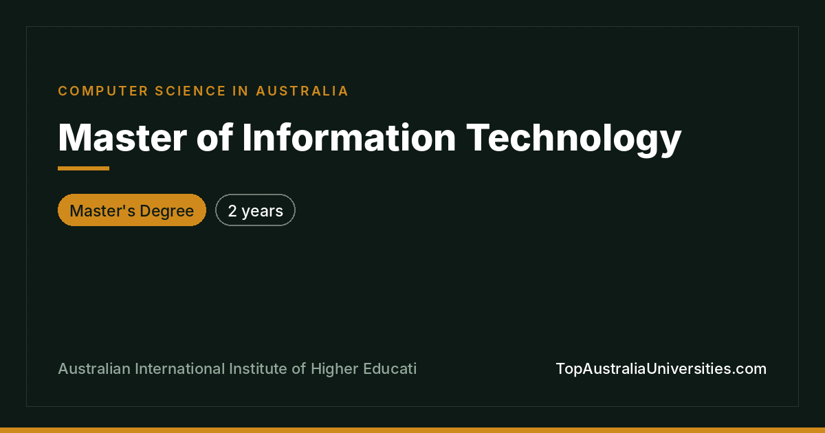 Master of Information Technology | AIHE