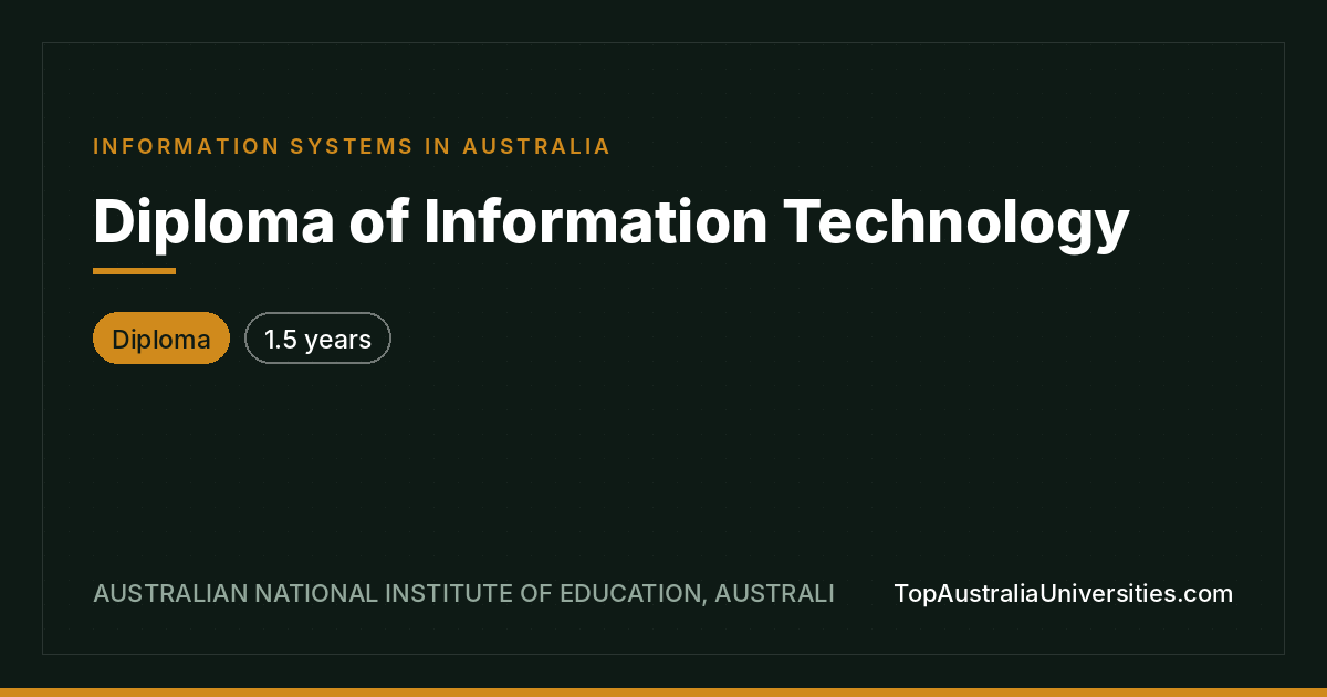 Diploma of Information Technology | ANIE