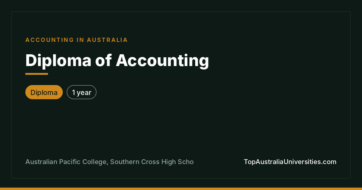 Diploma of Accounting (CRICOS 110479A)