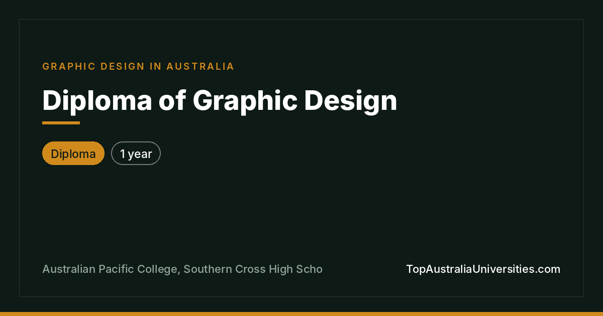Diploma of Graphic Design in Australia