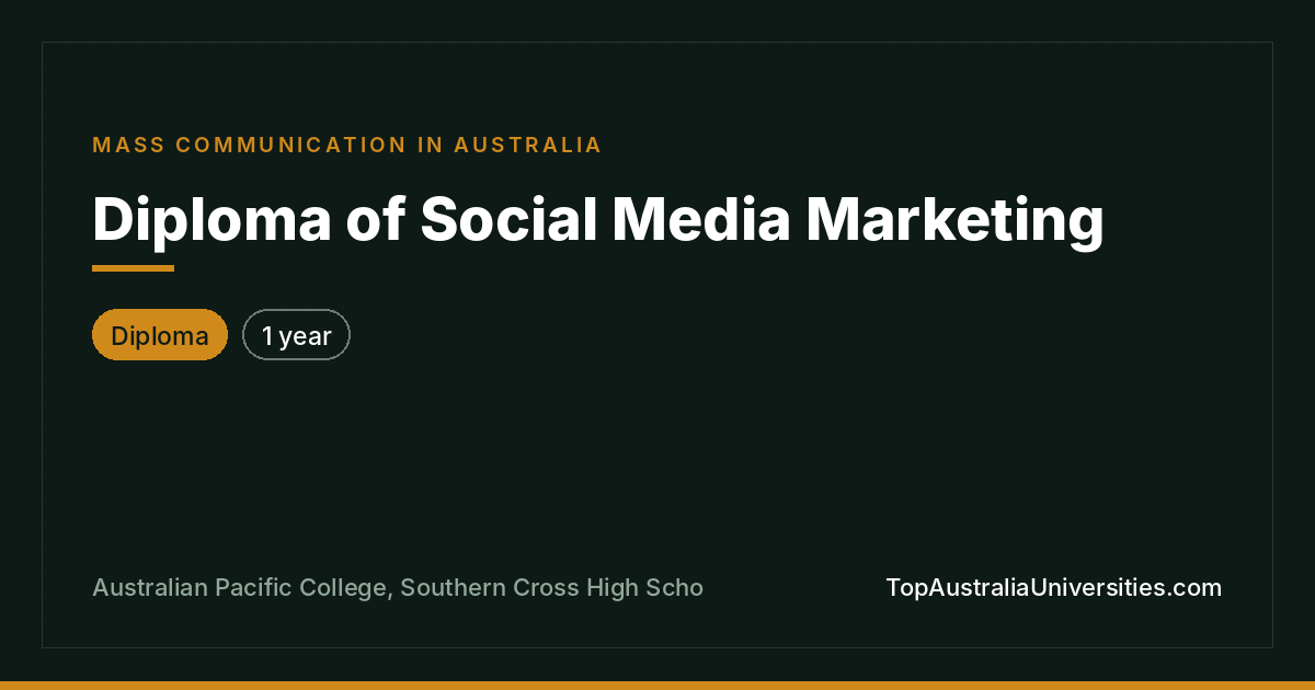 Diploma of Social Media Marketing