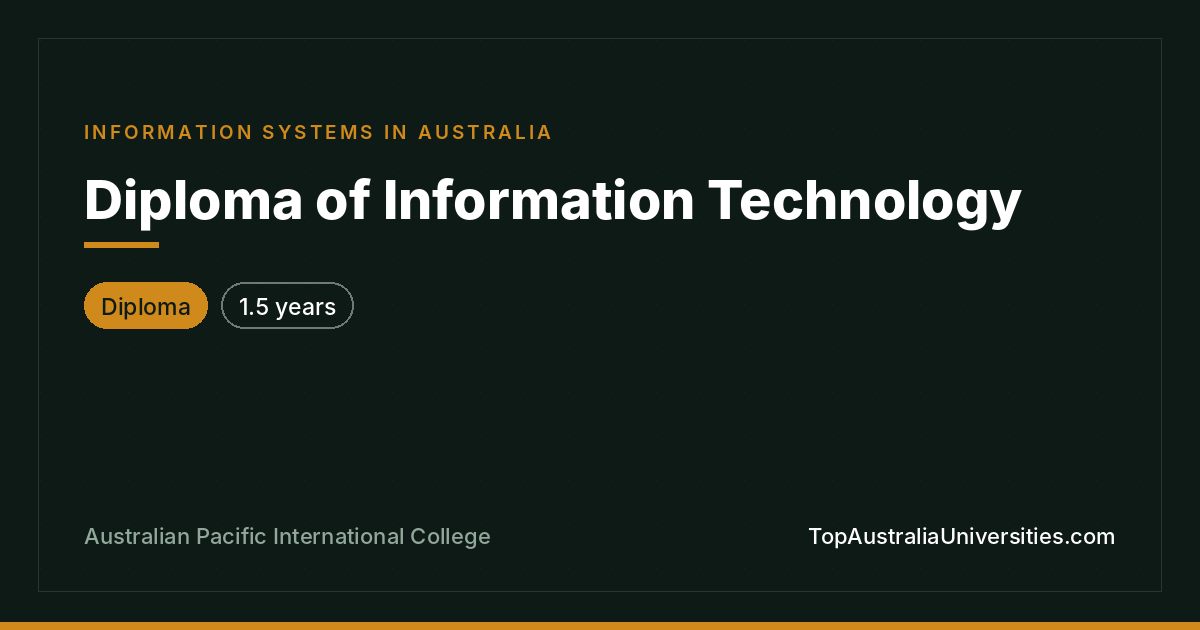Diploma of Information Technology | APIC