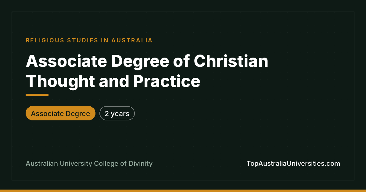 Associate Degree of Christian Thought and Practice