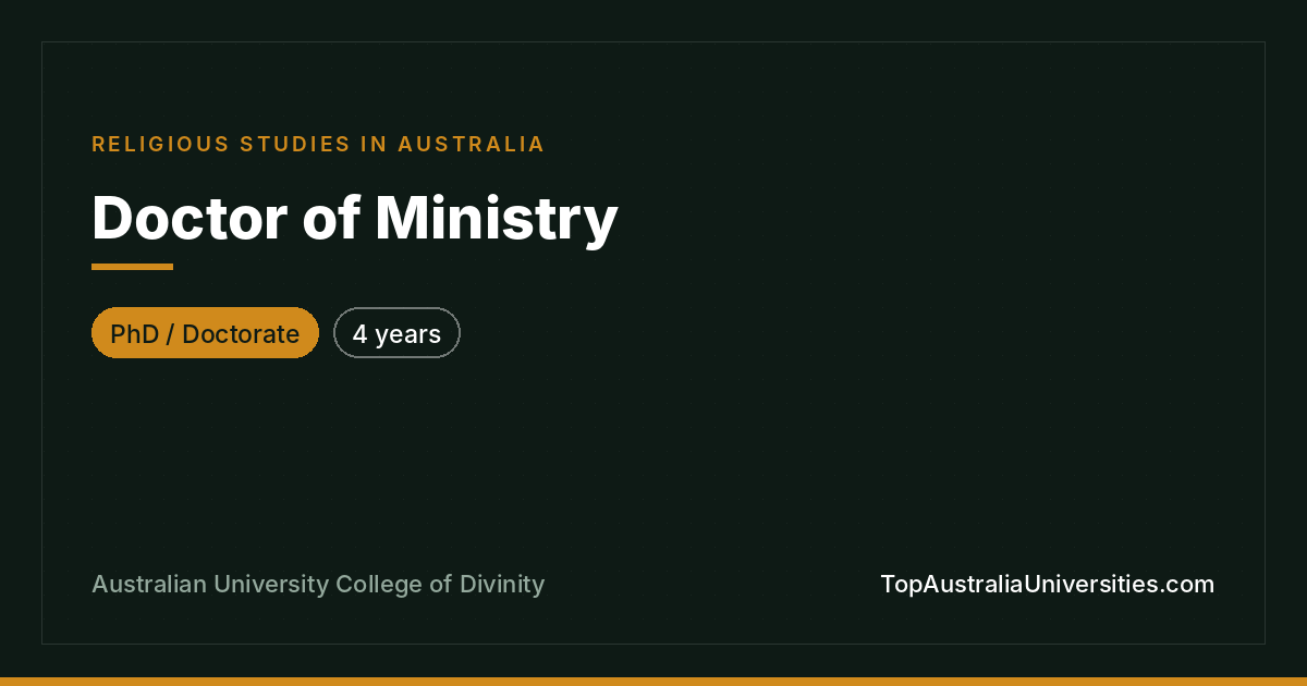Doctor of Ministry | Australian University College of Divini