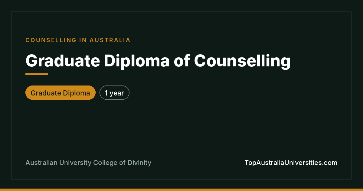 Graduate Diploma of Counselling | ACD
