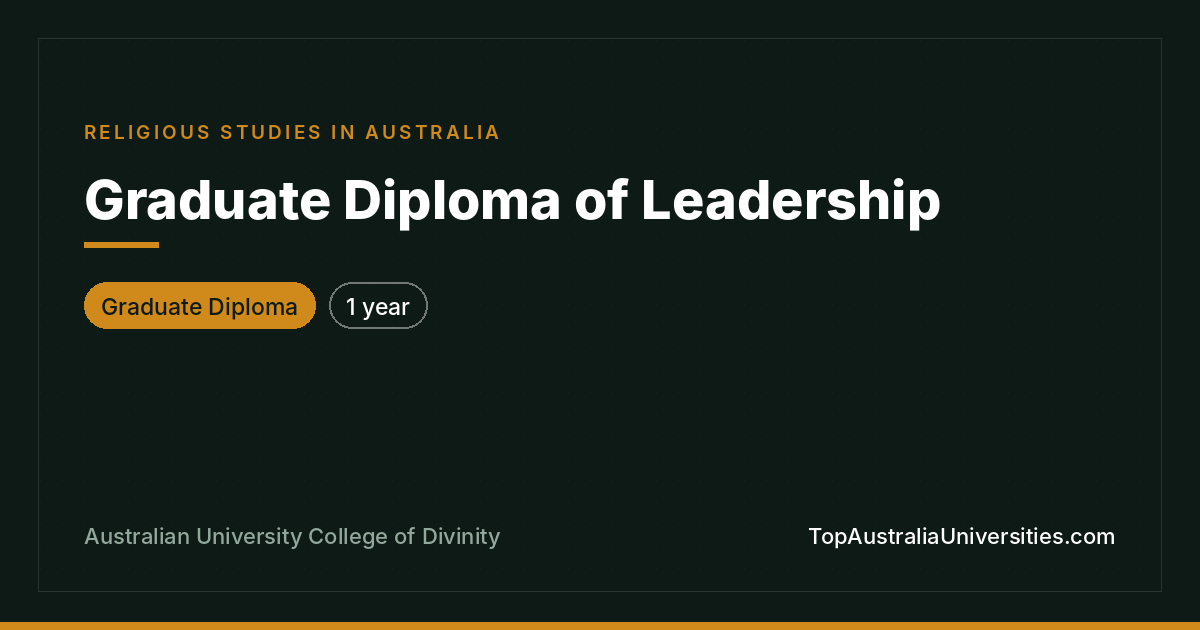 Graduate Diploma of Leadership | ACD