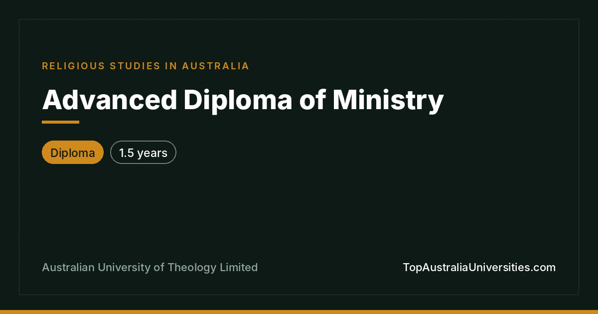 Advanced Diploma of Ministry | Theology Study