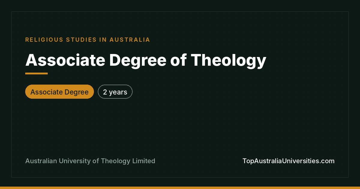 Associate Degree of Theology | 2-Year Course