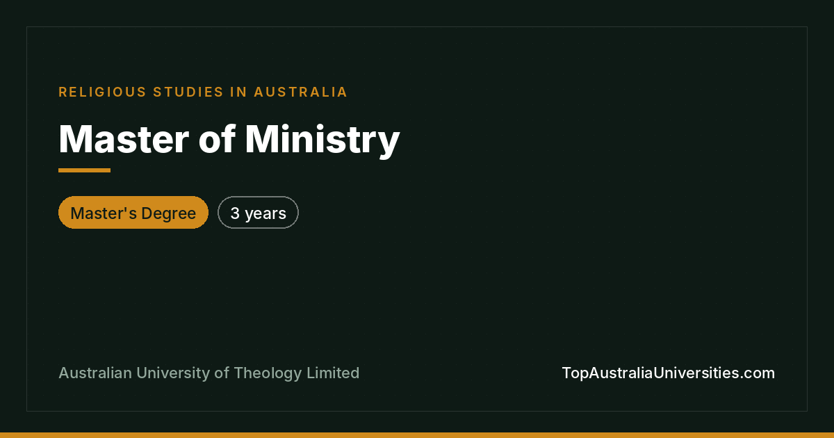 Master of Ministry | Australian University of Theology
