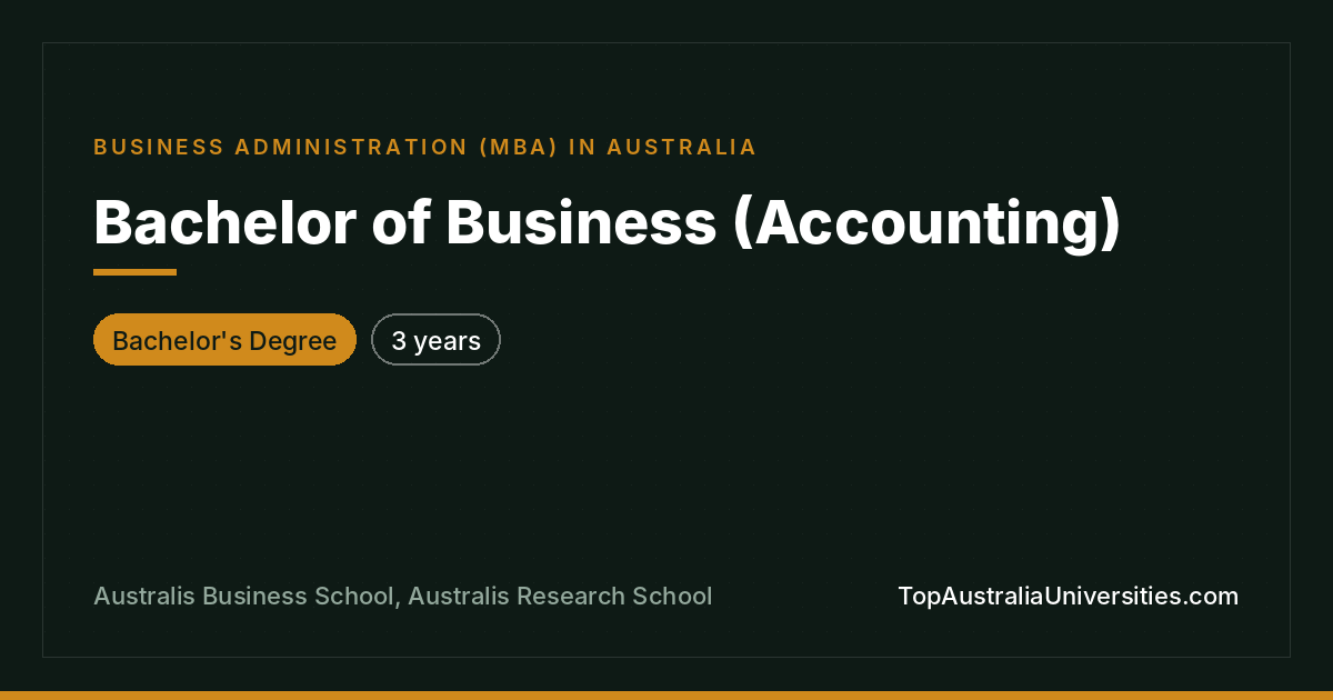 Bachelor of Business (Accounting) | Australis