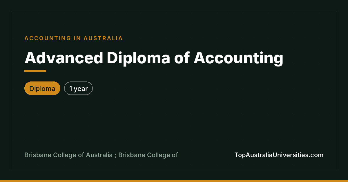 Advanced Diploma of Accounting | Brisbane College