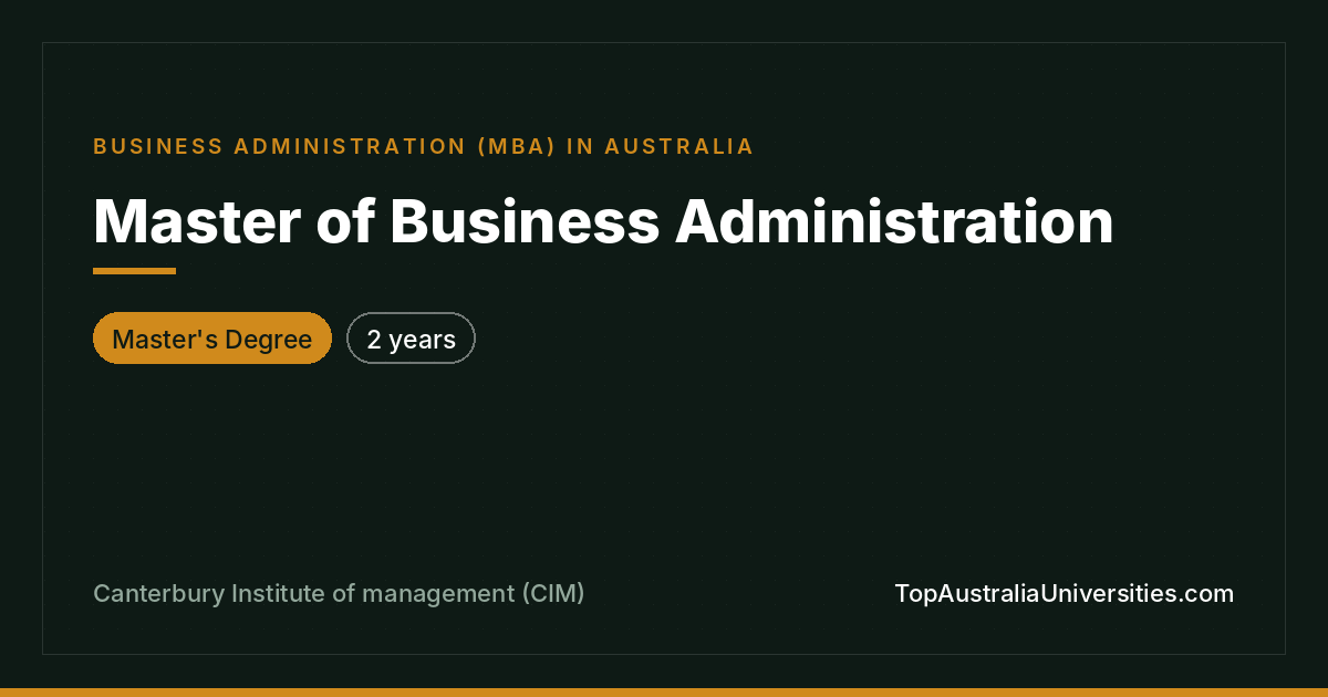 MBA at Canterbury Institute of Management