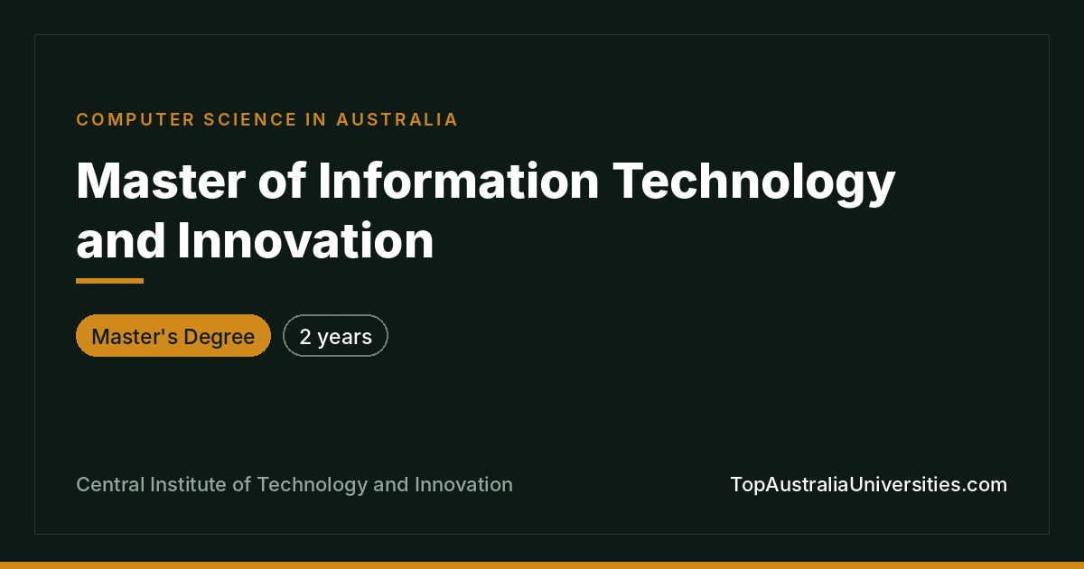 Master of IT and Innovation | Course Guide