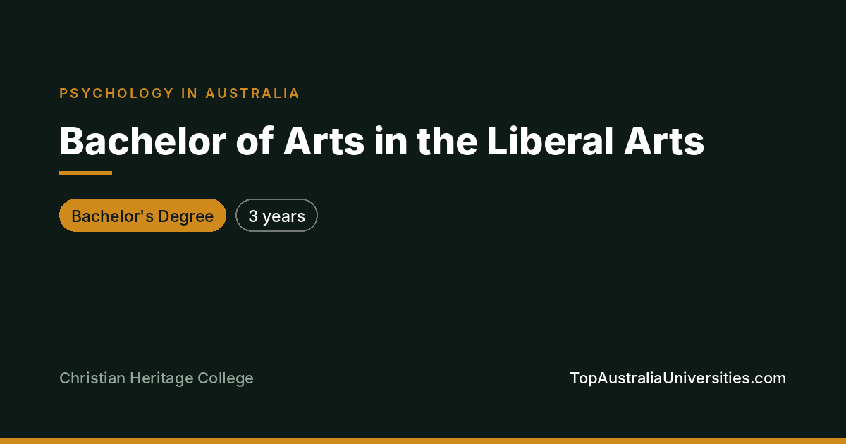 Bachelor of Arts in the Liberal Arts | CHC
