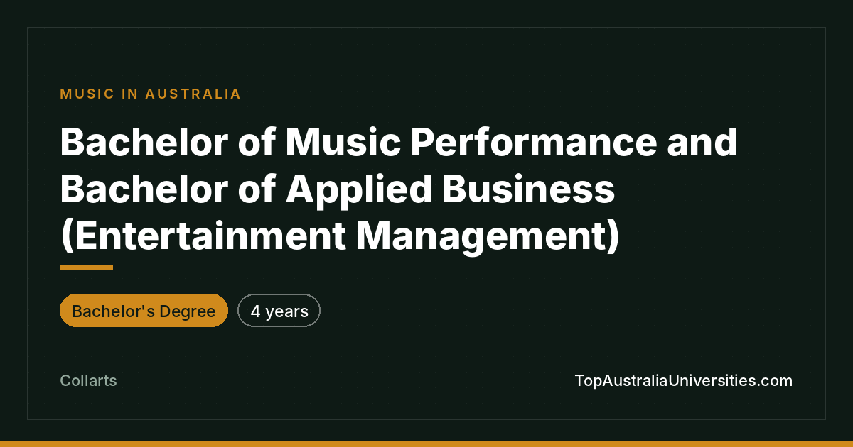 Music Performance & Entertainment Management at Collarts