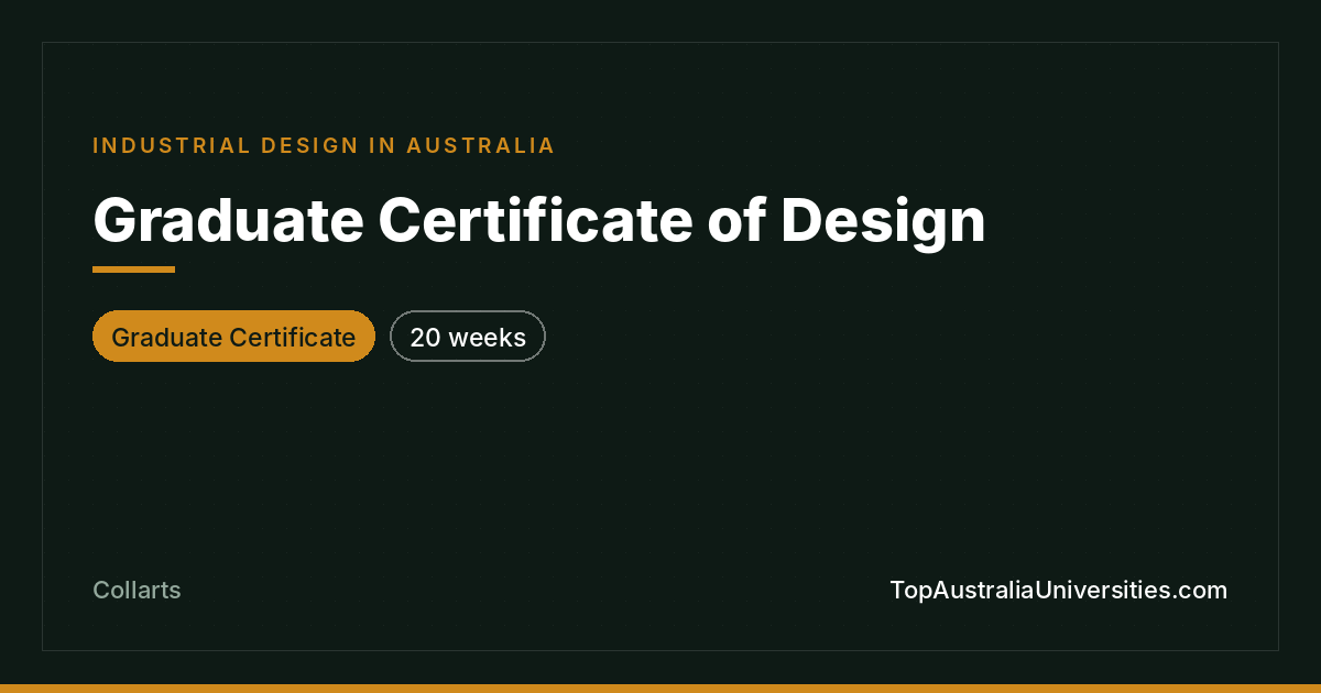 Graduate Certificate of Design at Collarts