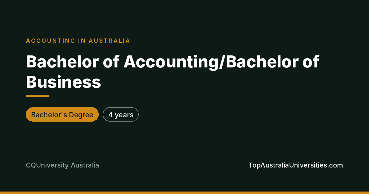 Bachelor of Accounting/Business at CQUniversity