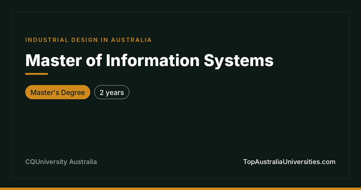 Master of Information Systems at CQUniversity Australia