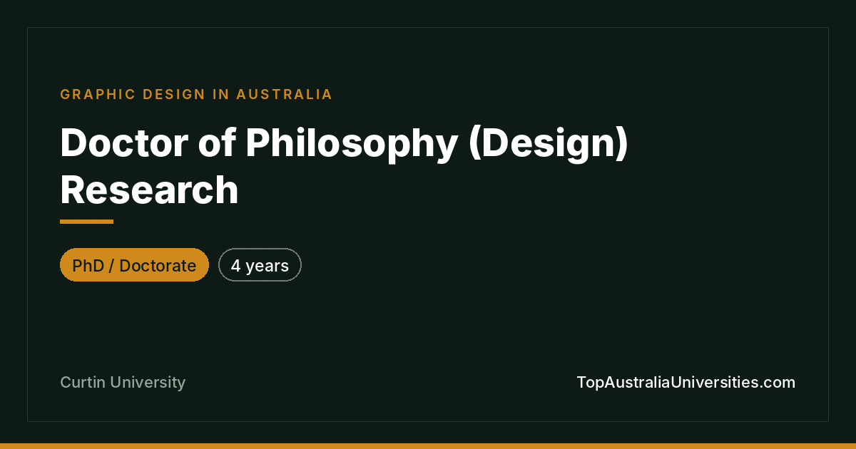 Curtin PhD (Design) – Graphic Design Research in Perth