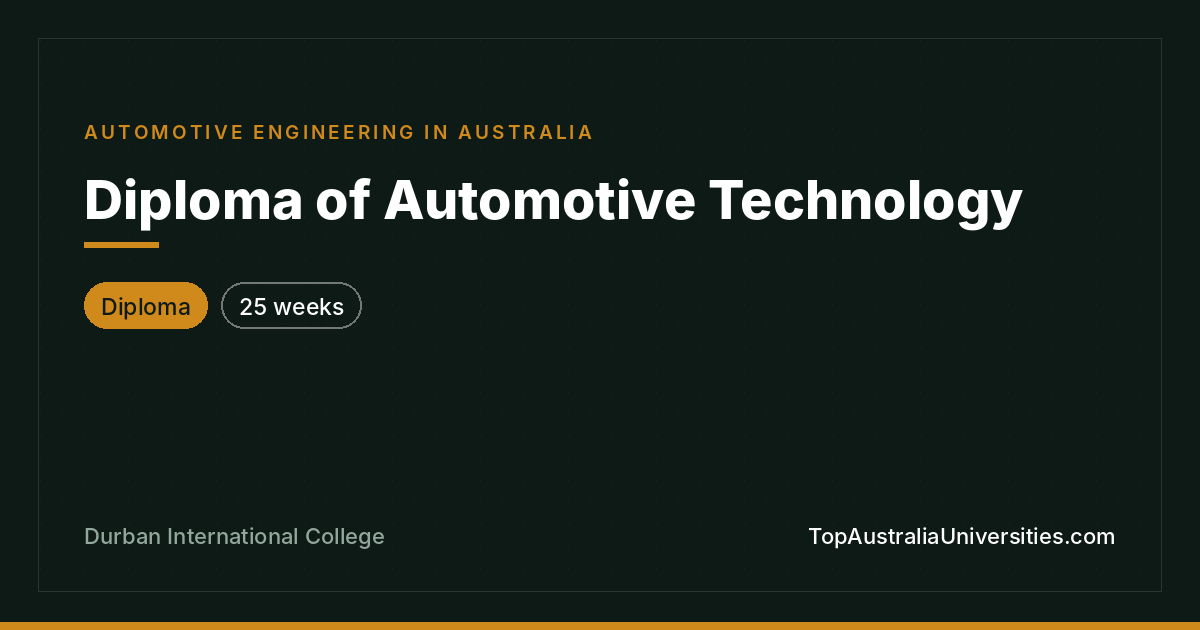 Diploma of Automotive Technology