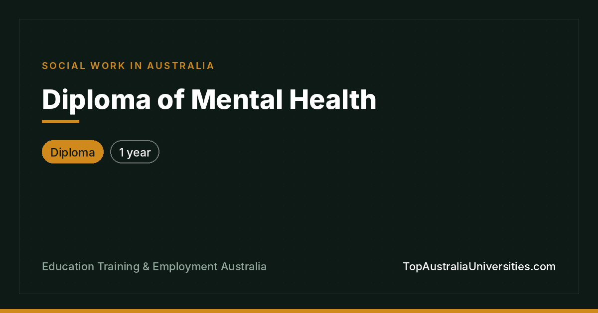 Diploma of Mental Health at ETEA
