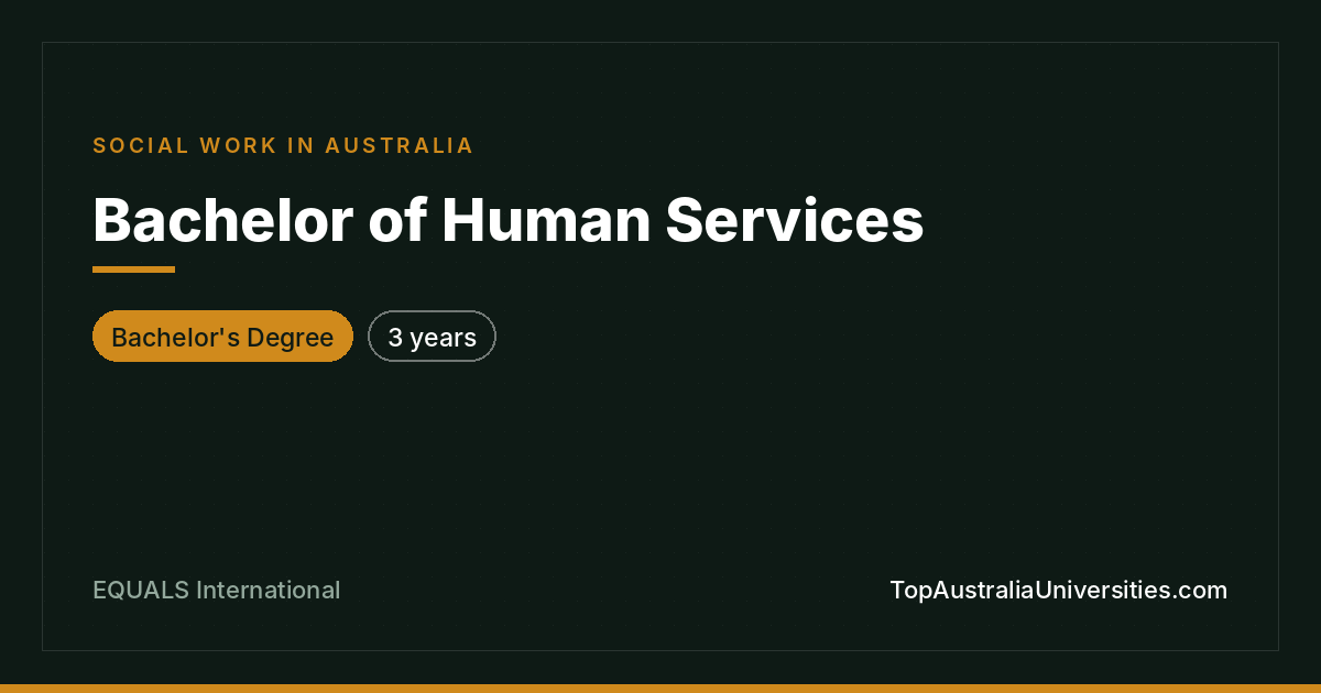 Bachelor of Human Services at EQUALS International
