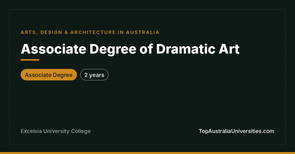 Associate Degree of Dramatic Art at Excelsia