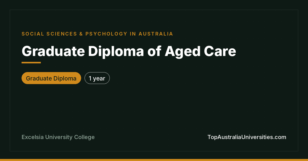 Graduate Diploma of Aged Care at Excelsia