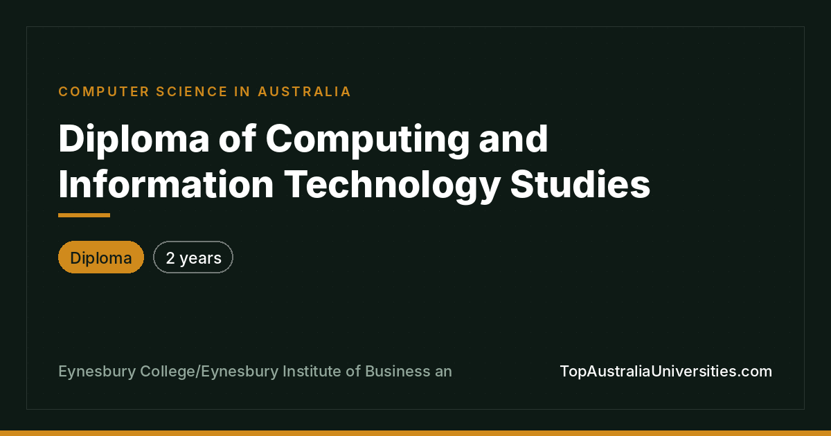 Diploma of Computing and IT Studies