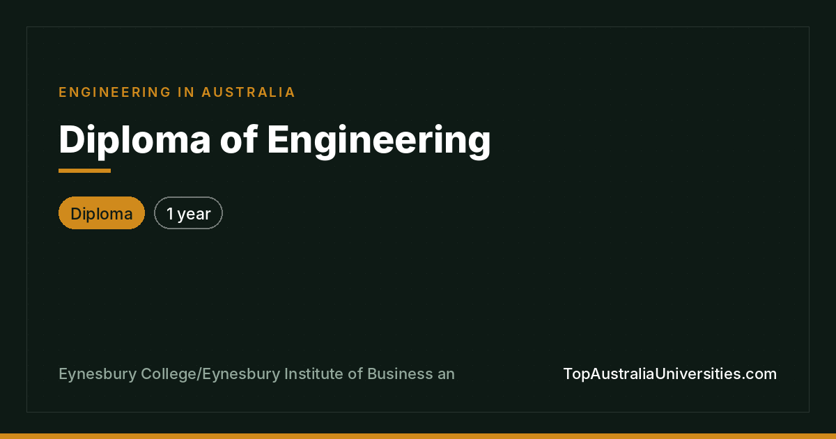 Diploma of Engineering at Eynesbury