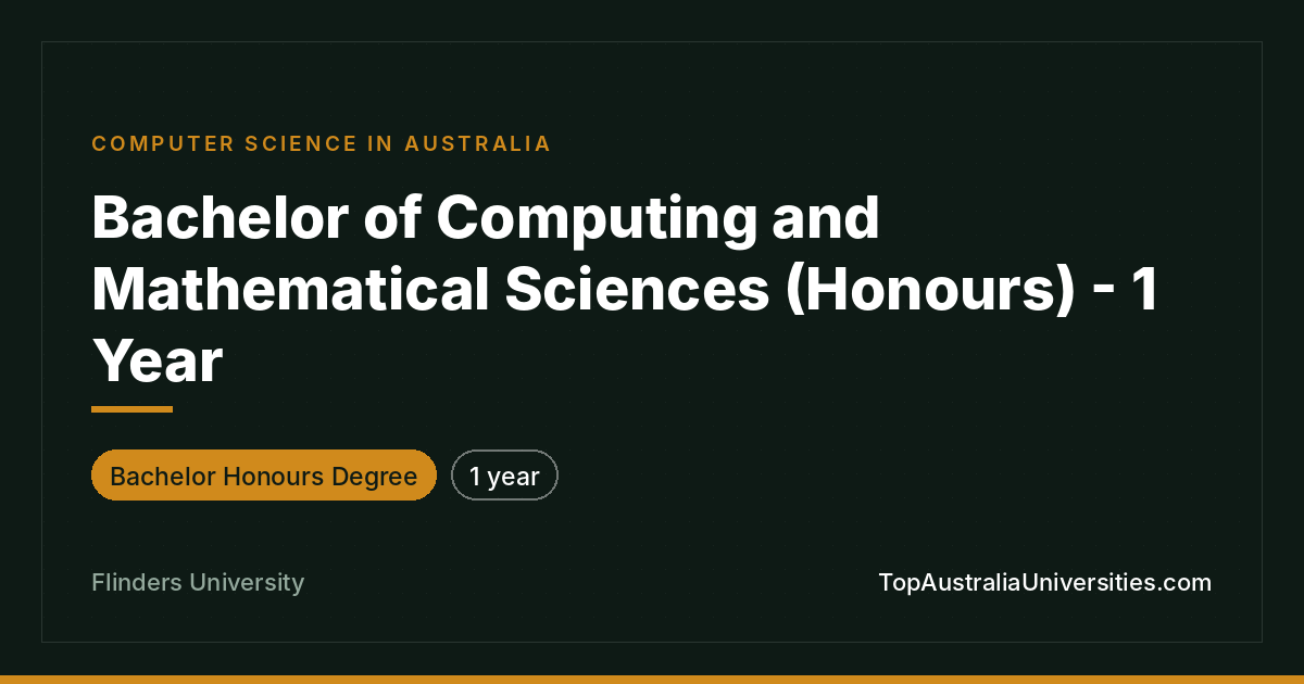 Bachelor of Computing & Mathematical Sciences (Honours) – Fl