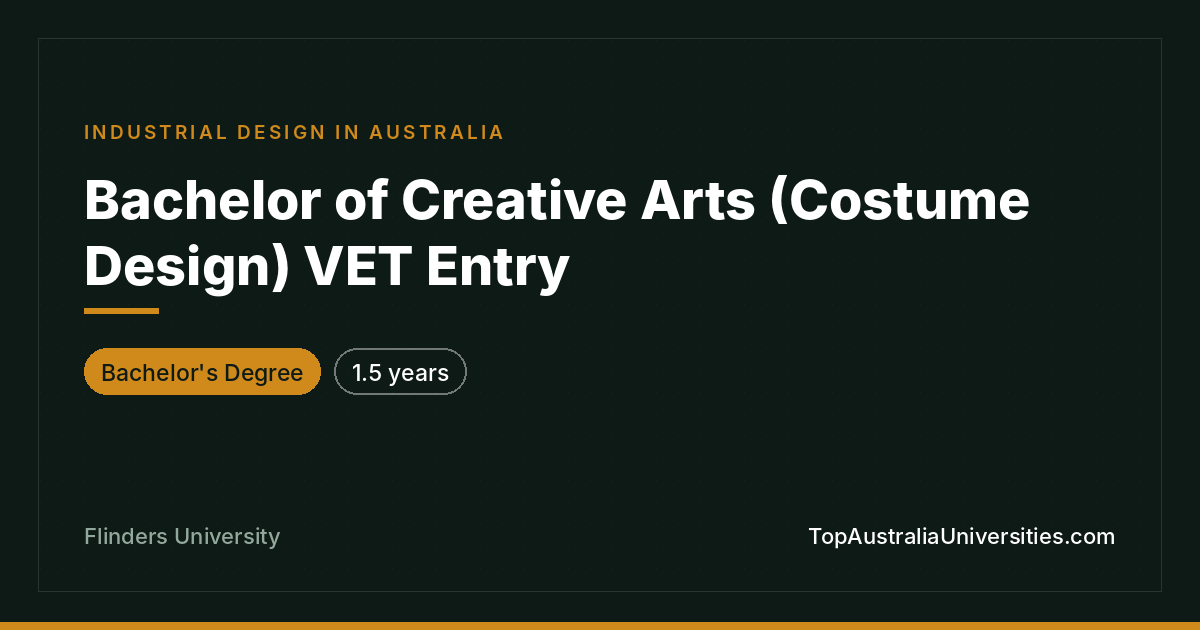 Bachelor of Creative Arts (Costume Design) | Flinders Univer