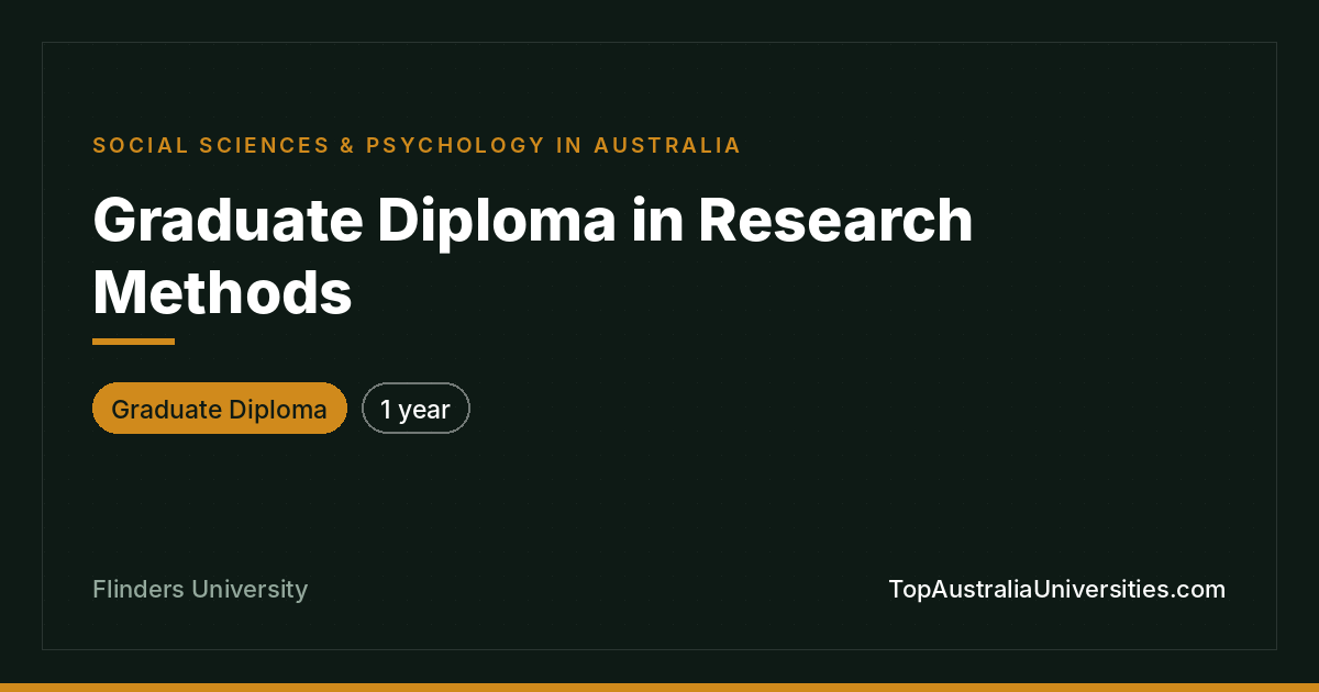 Graduate Diploma in Research Methods | Flinders University