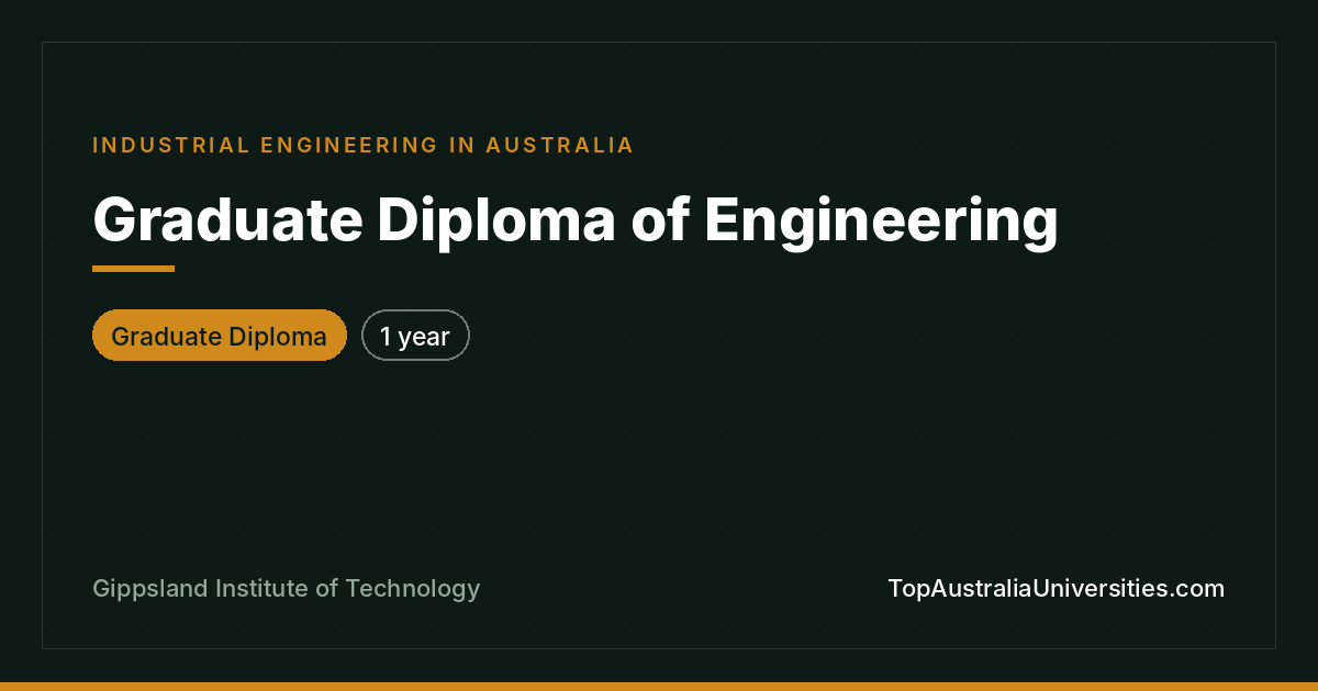 Graduate Diploma of Engineering | Gippsland Institute